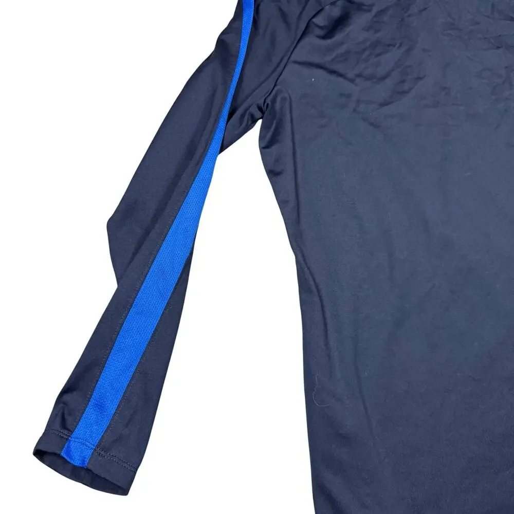 Nike Women's‎ Academy Dri-FIT Soccer Drill Quarter Zip Navy & Blue Shirt - Large